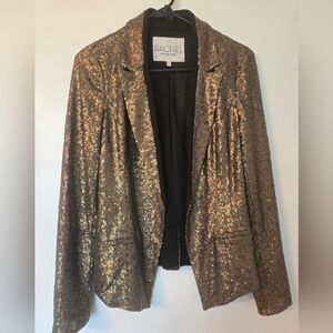 RACHEL Rachel Roy Sequin Gold Blazer